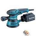 Makita BO5041 Эксцентриковая шлифовальная машина [BO5041] {300Вт,ф125мм,4000-12000об\м,ампл-2.8мм,1.4кг,кор,п\сборник,доп.рукоятка}