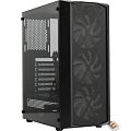 Powercase CMRMX-L3 Корпус Rhombus X3 Mesh LED, Tempered Glass, 3x 120mm 5-color fan, чёрный, ATX  (CMRMX-L3)