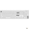 Клавиатура беспроводная A4Tech Fstyler FBX55C white (USB, BT/Radio, slim, Multimedia) (FBX55C)
