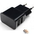 Cablexpert Адаптер питания 100/220V - 5V USB 2 порта, 2.1A, черный (MP3A-PC-12)