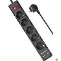 Defender Фильтр DFS 751 1.8м, 5 розеток, 2xUSB, 2.1A (99751)