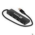 Exegate EX296928RUS USB-Хаб (концентратор) 4-в-1 ExeGate DUB-4P/3 (кабель-адаптер USB3.0 --> 4xUSB3.0, Plug&Play, черн