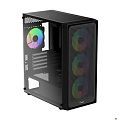 Case Ocypus Gamma C50 BK ARGB mATX / win / black / 4 ARGB fans / no PSU / Tempered Glass