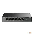 TP-Link TL-SF1006P Настольный коммутатор с 6 портами 10/100 Мбит/с (4 порта PoE+)