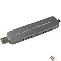 ORIENT 3552U3, USB 3.1 Gen2 контейнер для SSD M.2 NVMe 2242/2260/2280 M-key, PCIe Gen3x2 (JMS583),10 GB/s, поддержка UAPS,TRIM, разъем USB3.1 Type-A 