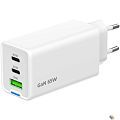 Cablexpert зарядное устройство 65Вт GaN, 3.25A, QC4.0/PD, 2xType-C, 1xUSB, белый, коробка (MP3A-PC-65)