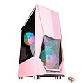 1STPLAYER Корпус DK-3 PINK / ATX, tempered glass / 3x 120mm LED fans inc. / DK-3-PK-3G6