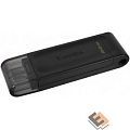 Kingston USB Drive 64GB DataTraveler 70 DT70/64GB USB Type C 3.2 черный