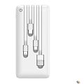 Perfeo Powerbank ABSOLUTE 10000mah In Micro usb,USB /Out USB,Micro usb,Type-C,Lightning, 2.1А/ White (PF_B4879)