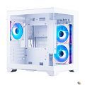 1STPLAYER MEGAVIEW MV5-TP ARGB White / mATX / 3x120mm ARGB fans / MV5-TP-WH-2FC7R-W-1FC7-W