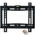 Kromax IDEAL-5 new black,  Кр. стал. наст. для TV 15"-47", max 35 кг, 0 ст св., от ст. 20 мм, max VESA 200x200 мм.