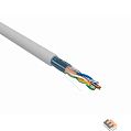 REXANT (01-0143-R) Кабель витая пара F/UTP, CAT 5e, PVC, 4PR, 24AWG, INDOOR, SOLID, серый, 305м