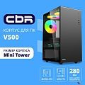 CBR Корпус mATX Minitower V500, без БП, 1*USB 3.0, 2*USB 2.0, HD Audio+Mic, закаленное стекло, Black [PCC-MATX-V500-WPSU]