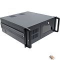 Procase EB445-B-0 Корпус 4U Rack server case, черный, дверца, без блока питания, глубина 450мм, MB 12"x9.6"