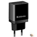Defender Сетевой адаптер 1xUSB, 5V/2.1А, пакет, черный (EPA-10) (83572)