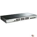 D-Link DGS-1520-28/A1A Управляемый L3 стекируемый коммутатор с 24 портами 10/100/1000Base-T, 2 портами 10GBase-T и 2 портами 10GBase-X SFP+