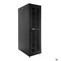 ЦМО Шкаф телекоммуникационный напольный ЭКОНОМ 48U (600 * 1000) дверь перфорированная 2 шт., цвет черный [ШТК-Э-48.6.10-44АА-9005]