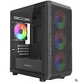 Powercase Mistral Micro EM22, Tempered Glass, 4x120mm FRGB fan, чёрный, mATX  (CMMEM22B-L4)