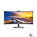 LCD PHILIPS 34" 34E1C5600HE/00 черный {VA curved 3440x1440 100Hz 1ms 178/178 300cd 2xHDMI DisplayPort 4xUSB USB-C webcam 2x5W}