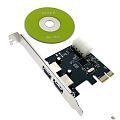 Espada Контроллер PCI-E, USB3.0 2 порта , чип ASM1042, модель EU30A2 (46048)