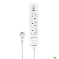 Гарнизон Сетевой фильтр EPS-3-CU2-W-2 2.0 Мультипорт 3р, 10А, 1xType-C PD, 2 х USB QC, 2м, ур.защиты 2+, белый, пак (