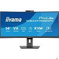 LCD Iiyama 34" XCB3497WQSNPH-B1 черный {VA Curved 3440x1440 120Hz 0.4ms 350cd 3000:1 HDMI(1.4b/2.0) DisplayPort 2x5W 2xUSB-C RJ-45 HAS VESA FreeSy