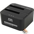 AgeStar 3UBT6-6G Докстанция 2x2.5"/3.5" SATA HDD/SSD AgeStar 3UBT6-6G, USB3.0, пластик, черный, UASP