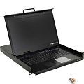 ProCase E1916HD Консоль однорельсовая , КВМ 16 порт, LCD 19'', single rail console KVM 16 port, LCD D-Sub, USB, разрешение 1920*1080, 16 кабелей