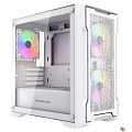 Powercase Mistral Micro X3W ARGB, Tempered Glass, 3x 120mm ARGB PWM Fan, белый, mATX  (CMMXW-A3)