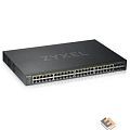ZYXEL GS192048HPV2-EU0101F Гибридный Smart PoE+ коммутатор NebulaFlex GS1920-48HPv2, 44xGE PoE+, 4xCombo (SFP/RJ-45 PoE+), 2xSFP, бюджет PoE 375 Вт, 