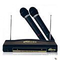 RITMIX RWM-220 {2 микрофона: 87.5 МГц - 92 МГц; раб. частоты: 100 Гц - 10 000 Гц;Чувств.: -30 дБ +/-3 дБ; пит. системы: AC 220 в  / 500 мА}
