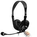RITMIX RH-533USB, Black {Гарнитура. 40 мм, 20-20000 Гц, 32 Ом, 105 дБ, конденсаторный всенаправленный микрофон, 2,2 к