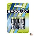 Ergolux  LR03 Alkaline BL-4 (LR03 BL-4, батарейка,1.5В) (4 шт. в уп-ке)