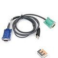 ATEN 2L-5203U Кабель KVM  USB(тип А Male)+HDB15(Male)   SPHD15(Male) 3,0м., черный.