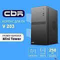CBR Корпус mATX Minitower V203, без БП, 1*USB 3.0, 1*USB 2.0, HD Audio+Mic, Black [PCC-MATX-V203-WPSU]