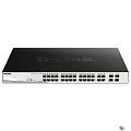D-Link DGS-1210-28P/FL2A Управляемый L2 коммутатор с 24 портами 10/100/1000Base-T и 4 комбо-портами 100/1000Base-T/SFP (24 порта PoE 802.3af/a