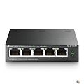 TP-Link TL-SF1005P Настольный коммутатор с 5 портами 10/100 Мбит/с (4 порта PoE+)