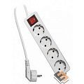 Гарнизон Сетевой фильтр  ELB-G4-W-5, 4 евророзетки с выключателем и заземлением, допустимый ток 16А, длина 5м.