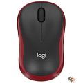 Мышь Wireless Logitech M185 черная/красная, оптическая, 1000dpi, 2.4 GHz/USB-ресивер (910-002633)