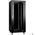 CABEUS SH-05C-27U60/60-BK Шкаф телекоммуникационный 19" напольный 27U 600x600x1388mm (ШхГхВ) передняя стеклянная и зад