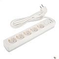 Perfeo сетевой фильтр "REAL STREAM, 1,8м, 5 розеток, 16А, 3500 Вт, тройная защита, белый. [PF_E1504]