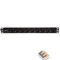 5bites PDU919P-02 Блок розеток 9S / PVC / 1U / 19" / 2M*3G*1.5MM2 / VDE
