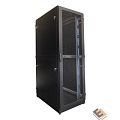 ЦМО Шкаф серверный напольный 42U (800 х 1200) двойные перфорированные распашные двери 2 шт., цвет черный (ШТК-М-42.8.12-88АА-9005)