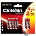 Camelion  LR03  Plus Alkaline 4+2 (4+2LR03-BP, батарейка,1.5В)