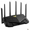 Роутер беспроводной ASUS TUF-AX6000, 5 LAN, 1000 Мбит/с, 2500 Мбит/с, 4 (802.11n), 5 (802.11ac), 6 (802.11ax), 1 x USB 3.2, 3G, 4G/LTE, IPv6 черный