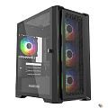 Powercase ByteFlow Micro Black, Tempered Glass, 4х 120mm ARGB fans, ARGB HUB, чёрный, mATX  (CAMBFB-A4)