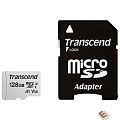 Micro SecureDigital 128Gb Transcend Class 10 TS128GUSD300S-A {MicroSDXC Class 10 UHS-I U3, SD adapter}