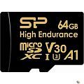 Флеш карта microSDXC 64GB Silicon Power SP064GBSTXDV3V1HSP High Endurance V30 A1 + adapter