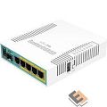 MikroTik RB960PGS Маршрутизатор hEX PoE, 1х SFP, 128MB RAM, 5x Gigabit LAN, USB, plastic case and PSU