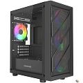 Powercase Mistral Micro EM21, Tempered Glass, 4x120mm FRGB fan, чёрный, mATX  (CMMEM21B-L4)